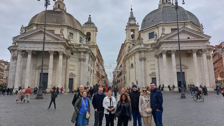at the twin Churches