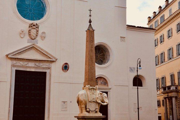 Bernini's Elephant and the Tribunal against heretics on the Piazza Minerva.