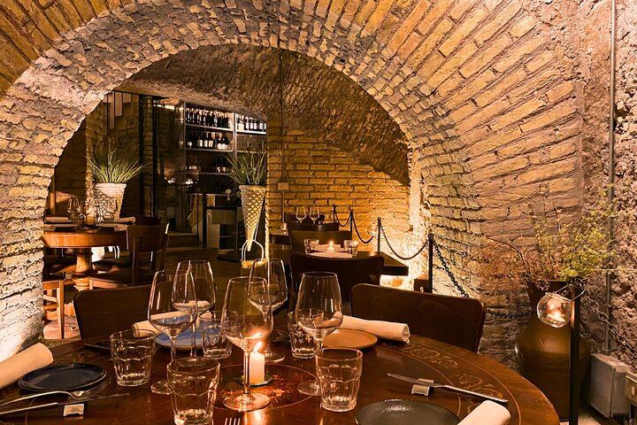 Candlelight dinner in Ancient Roman Thermal Baths of Agrippa