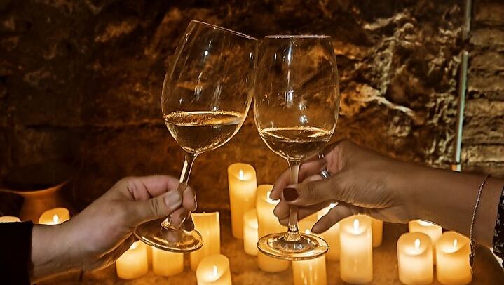 Candlelight wine tasting rome ruins