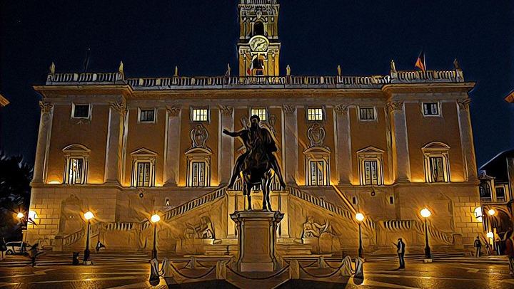 Capitoline Square by night