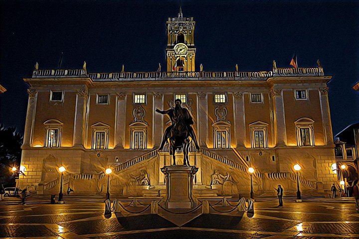 Capitoline Square by night