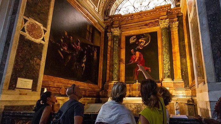 Church of St Louis of the French, with Caravaggio's St. Matthew series