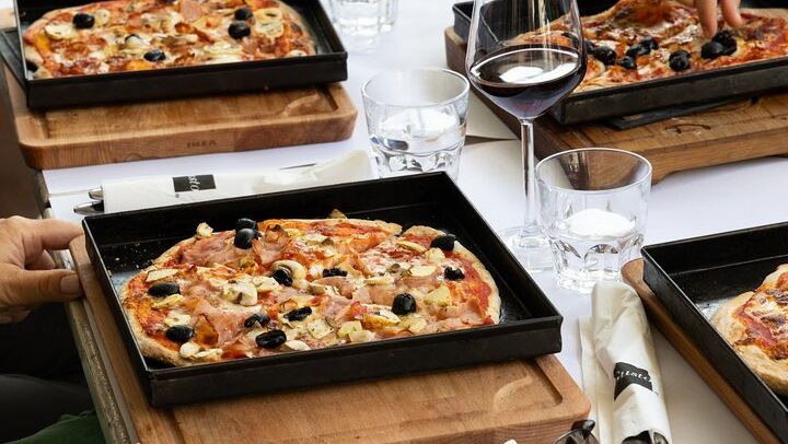 Delicious pizzas ready to be served.