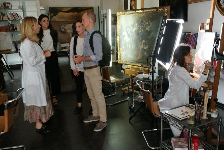 Meet with the master artisans who have restored Caravaggio's masterpieces