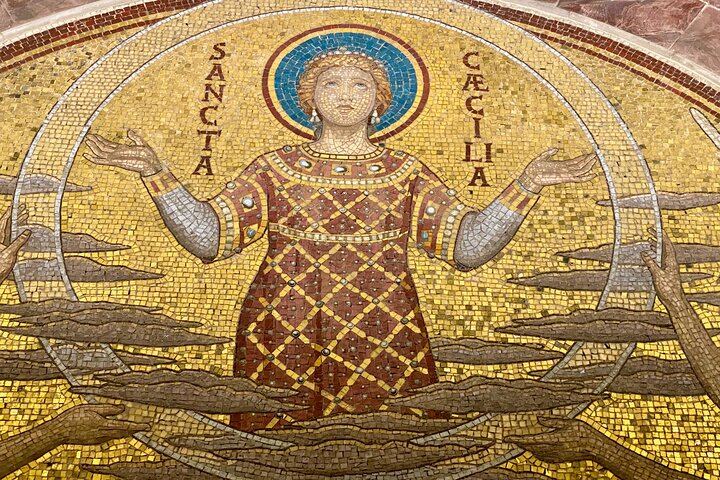 Mosaic of Santa Cecilia in the underground Basilica