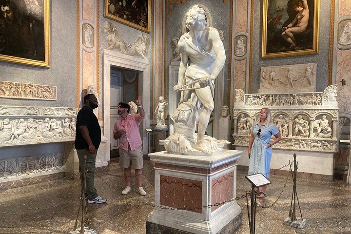 Only by viewing Bernini’s masterpiece up close can you truly appreciate how meticulously he captured David’s fierce determination.