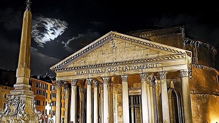 Pantheon by night