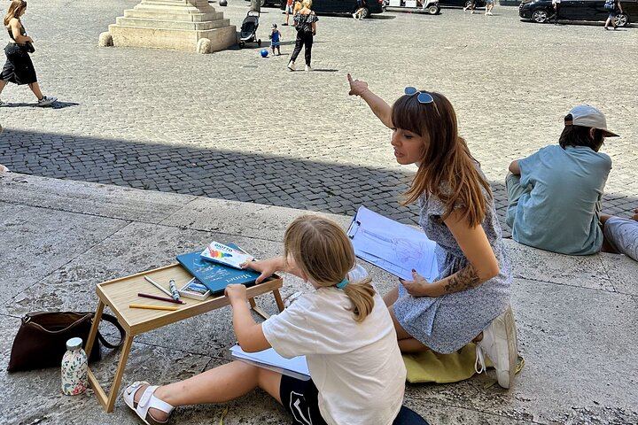 Private Family Scavenger Hunt & Art Lab Tour – Rome Landmarks