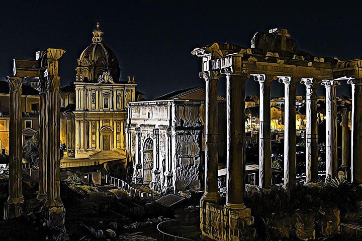 Roman Forum by night