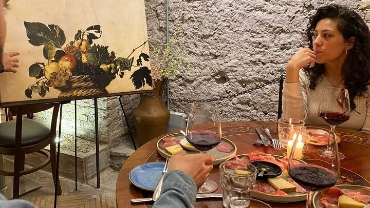 Rome: Caravaggio Experience with Light Lunch and Wine Tasting