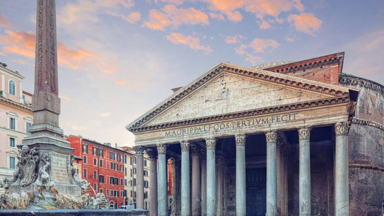 Pantheon Guided Tour Starting from Piazza Navona and the Flood Marks