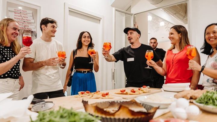 Rome Pizza & Tiramisù Cooking Class with Unlimited Wine