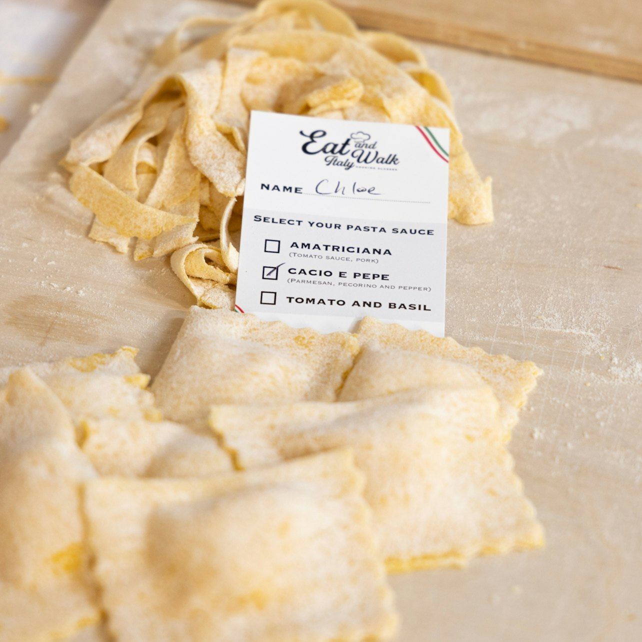 Three Dishes in One Class: Ravioli, Fettuccine and Tiramisu
