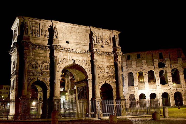 The Constantine Arch and the Colosseum