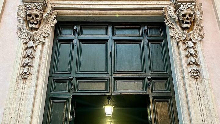 The entrance to The Bone Chapel