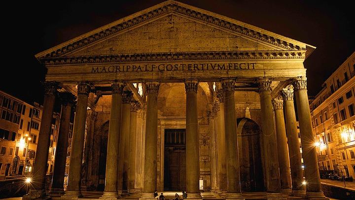 The Pantheon at night
