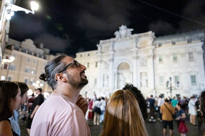The Trevi Fountain in the moonlight
