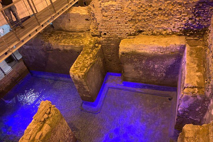 Trevi Fountain District Underground Domus Tour and Gelato
