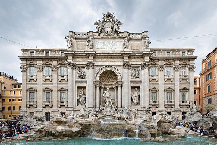 Trevi Fountain District Underground Domus Tour and Gelato