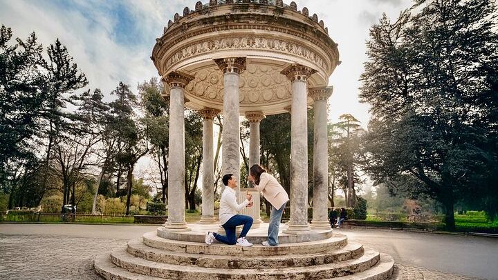 Under the Temple of Diana – romantic elegance beneath Villa Borghese’s iconic pavilion